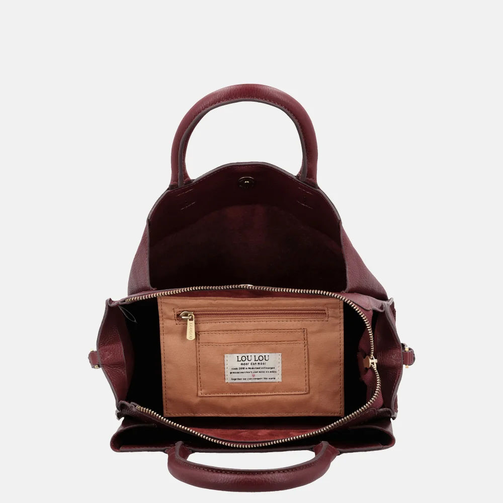 Loulou Essentiels Vera handtas M ruby bij Duifhuizen