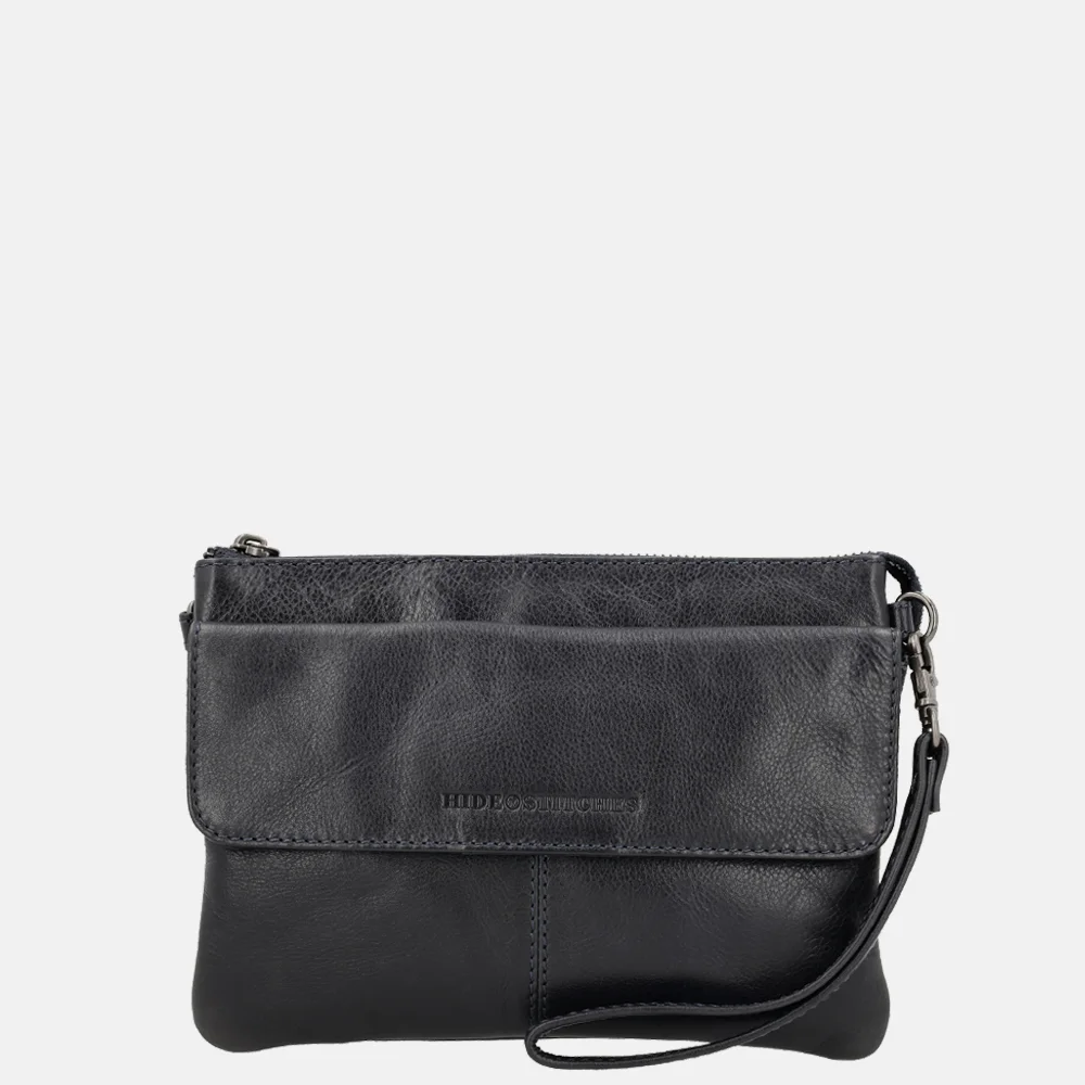 Hide & Stitches crossbody tas donkerblauw bij Duifhuizen
