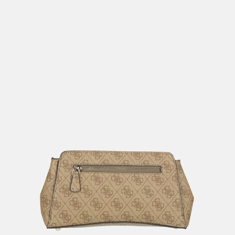 Guess Leona Girlfriend crossbody tas latte logo bij Duifhuizen