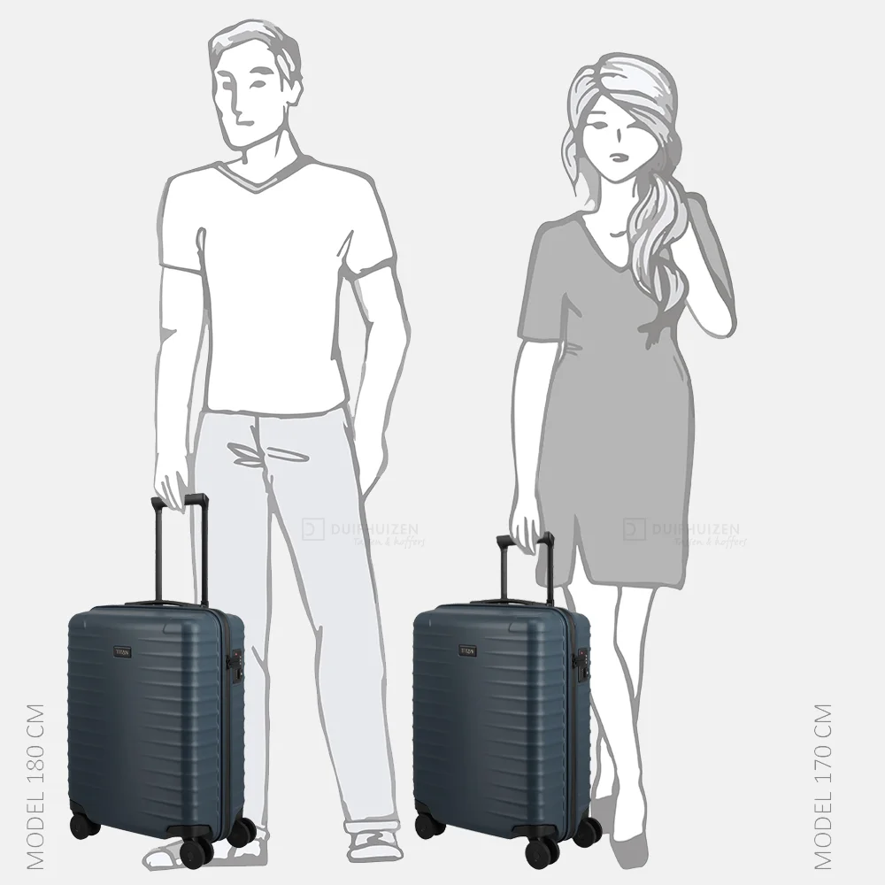 Titan Upgrade handbagage koffer 55 cm midnight blue bij Duifhuizen