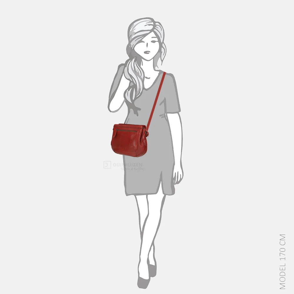 Bear Design Miley crossbody tas red bij Duifhuizen
