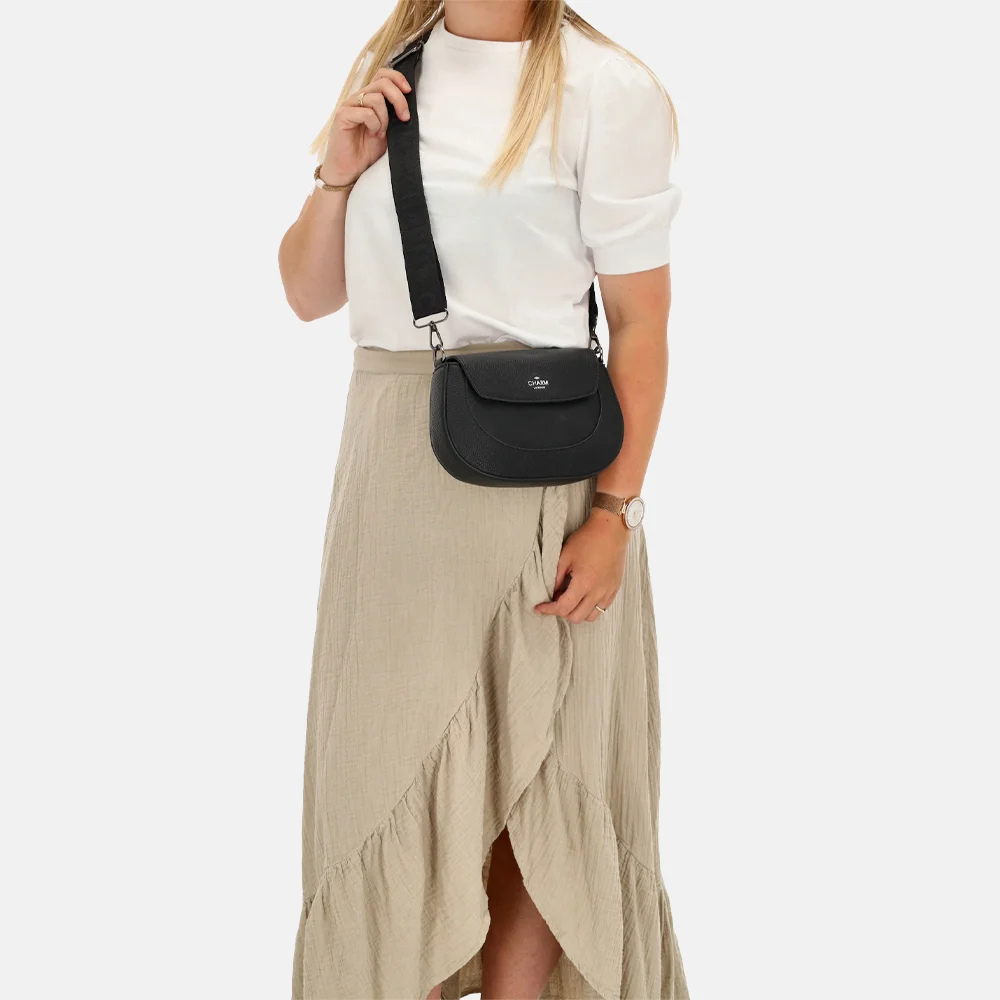 Charm London Montmartre crossbody tas zwart bij Duifhuizen