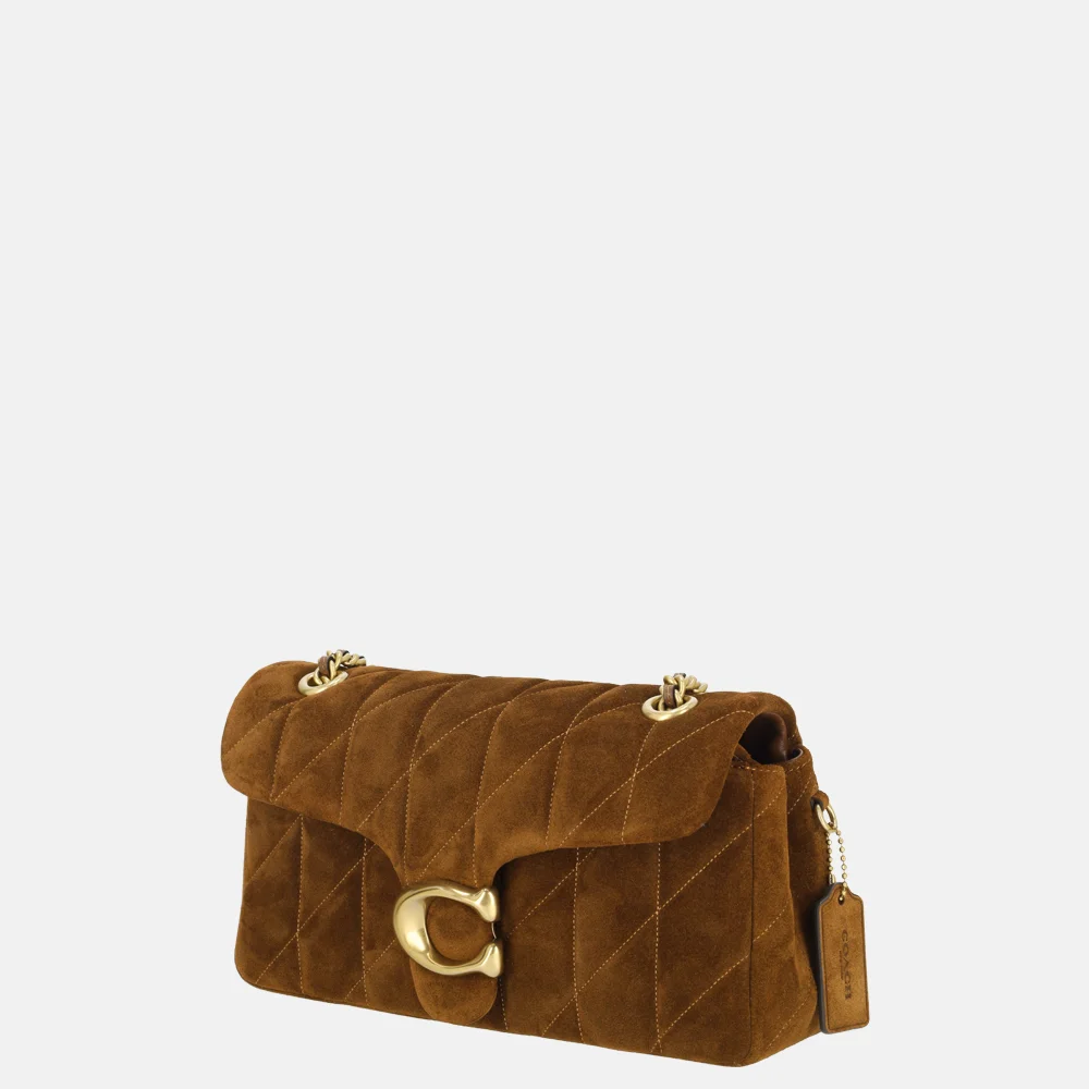 Coach Tabby schoudertas 26' suede warm brown bij Duifhuizen
