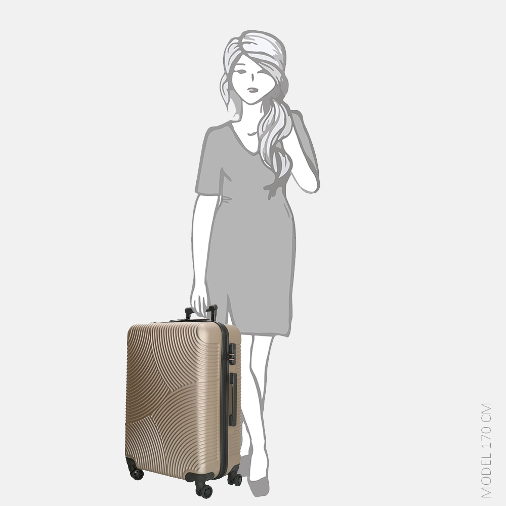 Enrico Benetti Louisville koffer 65 cm champagne bij Duifhuizen