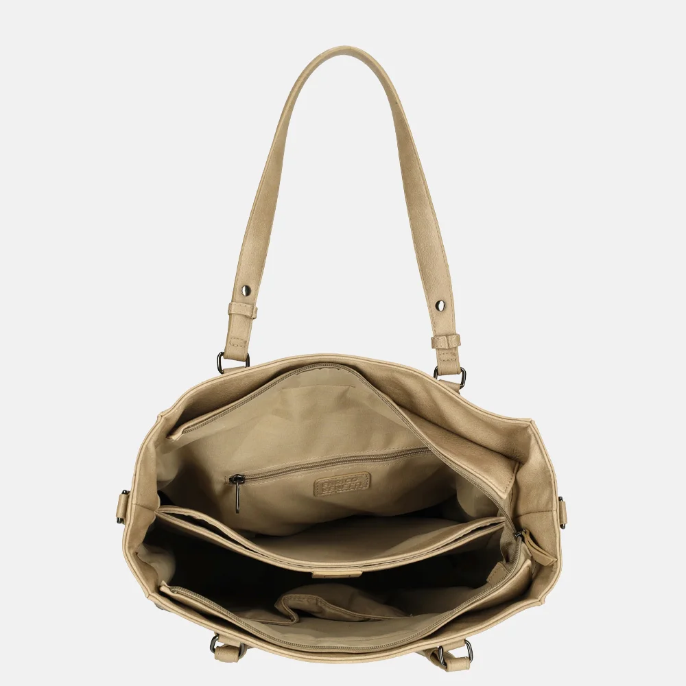 Enrico Benetti Lily shopper 17 inch mid taupe bij Duifhuizen