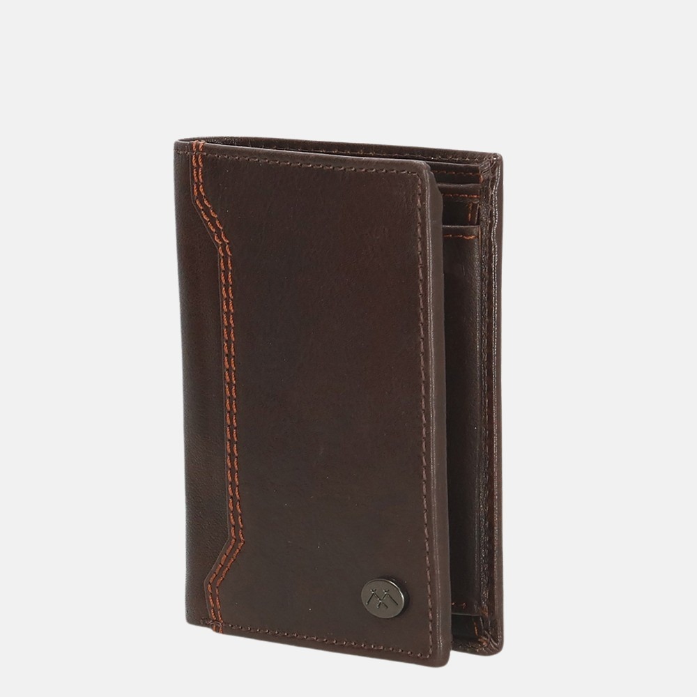 Micmacbags Wallstreet billfold dark brown bij Duifhuizen