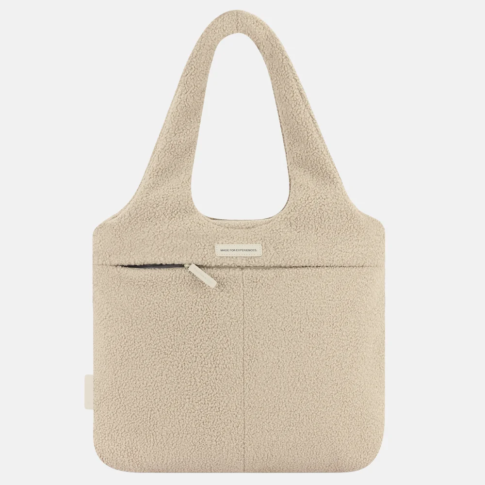 Kapten & Son Skara shopper sandstone fleece bij Duifhuizen