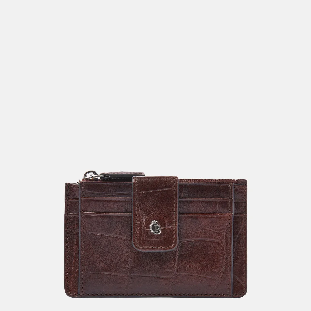 Castelijn en Beerens mini wallet pasjeshouder croco mocca bij Duifhuizen