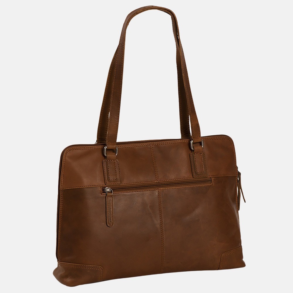 Chesterfield Flint shopper 13.3 inch cognac bij Duifhuizen
