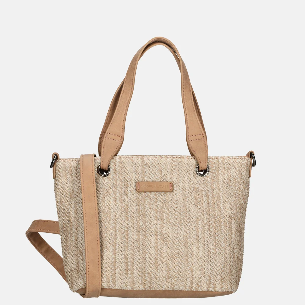 Enrico Benetti Raffia handtas S misty rose