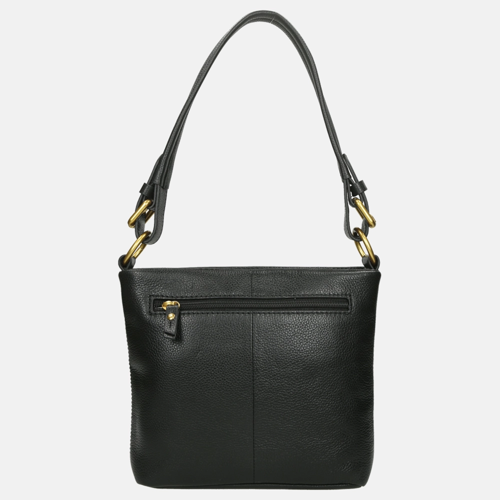 Loulou Essentiels Palm Springs buideltas black bij Duifhuizen