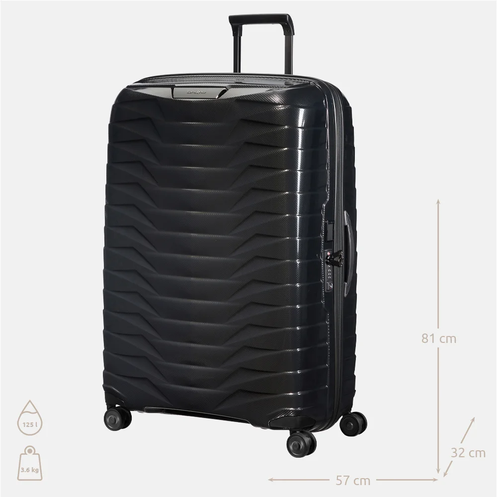 Samsonite Proxis spinner reiskoffer 81 cm black bij Duifhuizen