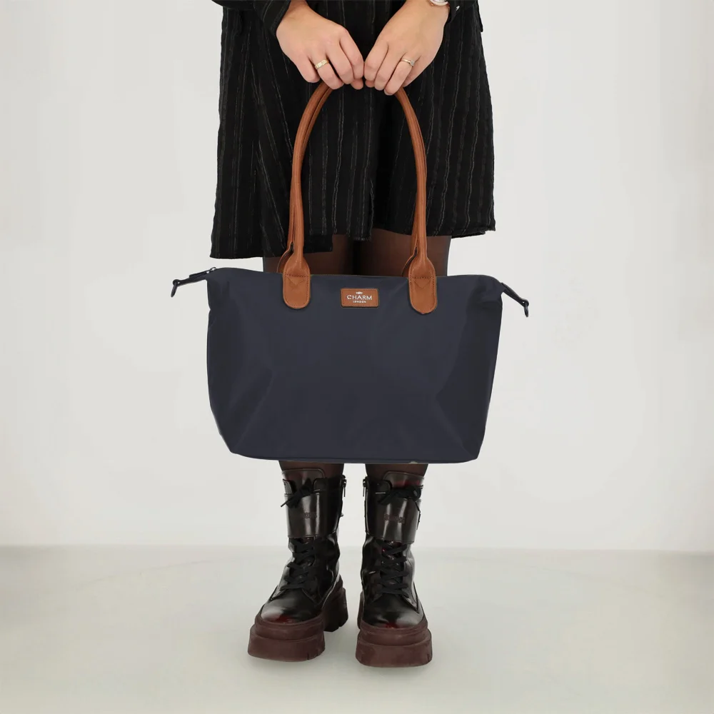 Charm London Buckingham shopper L blauw bij Duifhuizen