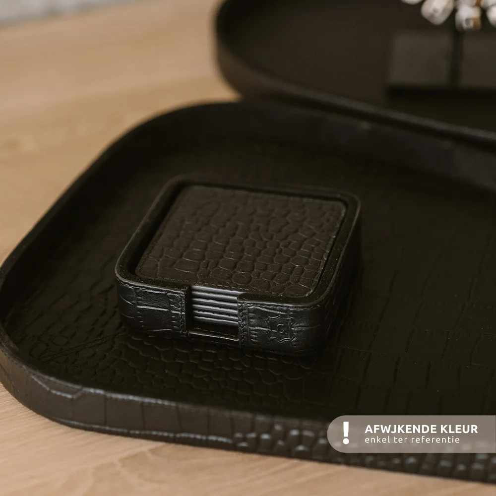 Chamada leren onderzetters croco vierkant gun bij Duifhuizen