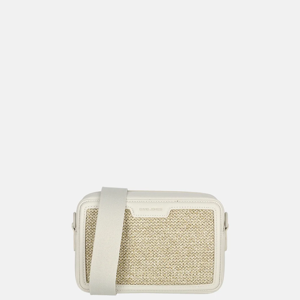 David Jones crossbody tas raffia coconut cream
