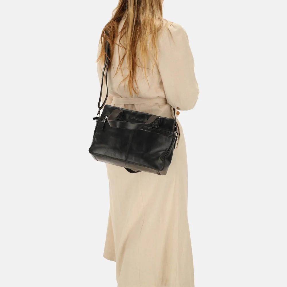 Hide & Stitches Porto handtas zwart bij Duifhuizen
