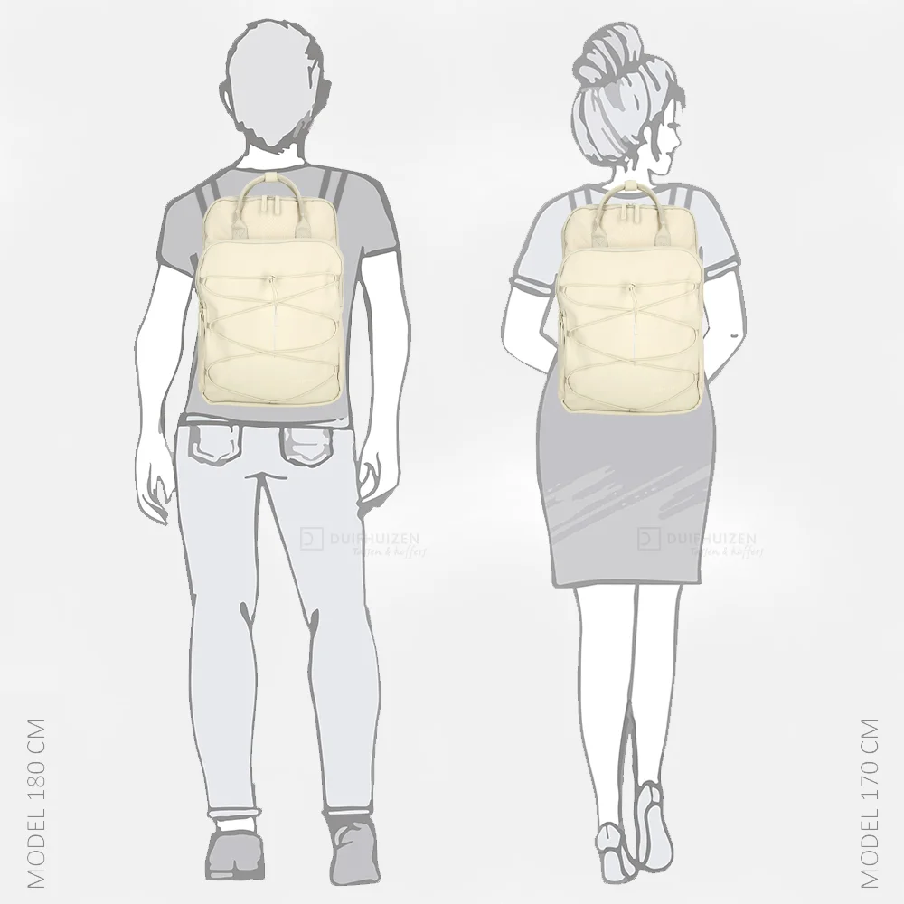 New Rebels Trondheim rugzak 15 inch beige bij Duifhuizen