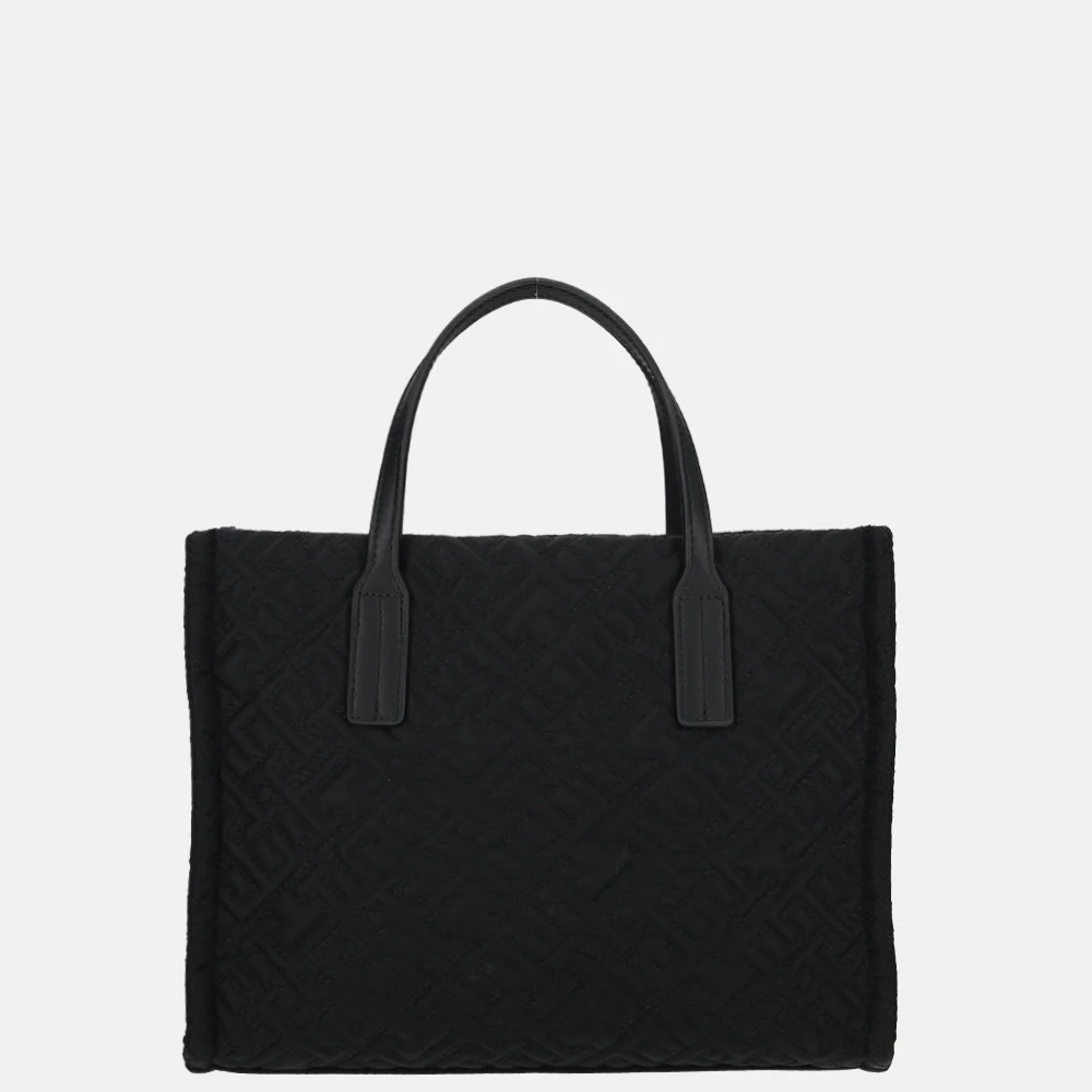 Tommy Hilfiger City mini tote mono handtas black bij Duifhuizen