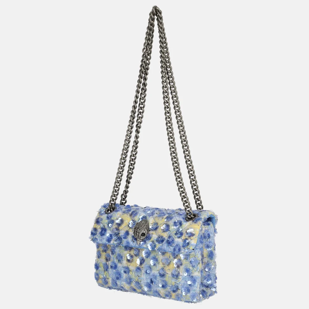Kurt Geiger Kensington schoudertas sequins mini boucle blue pale bij Duifhuizen