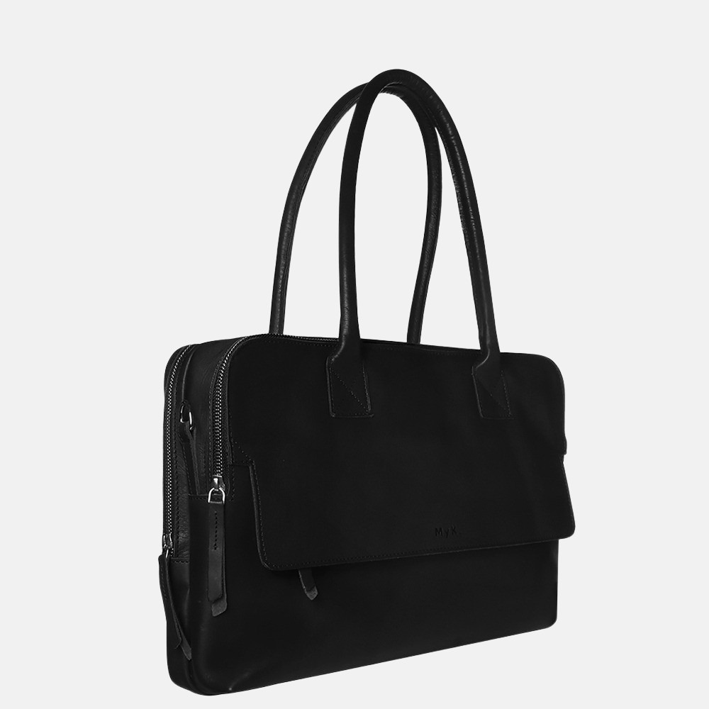 MyK Bag Focus laptoptas 13 inch black bij Duifhuizen