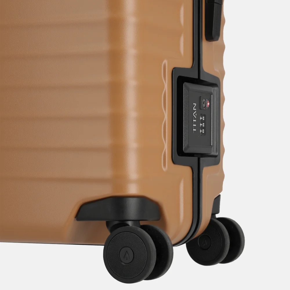 Titan Upgrade Overseas handbagage koffer frontpocket 55 cm canyon bronze bij Duifhuizen