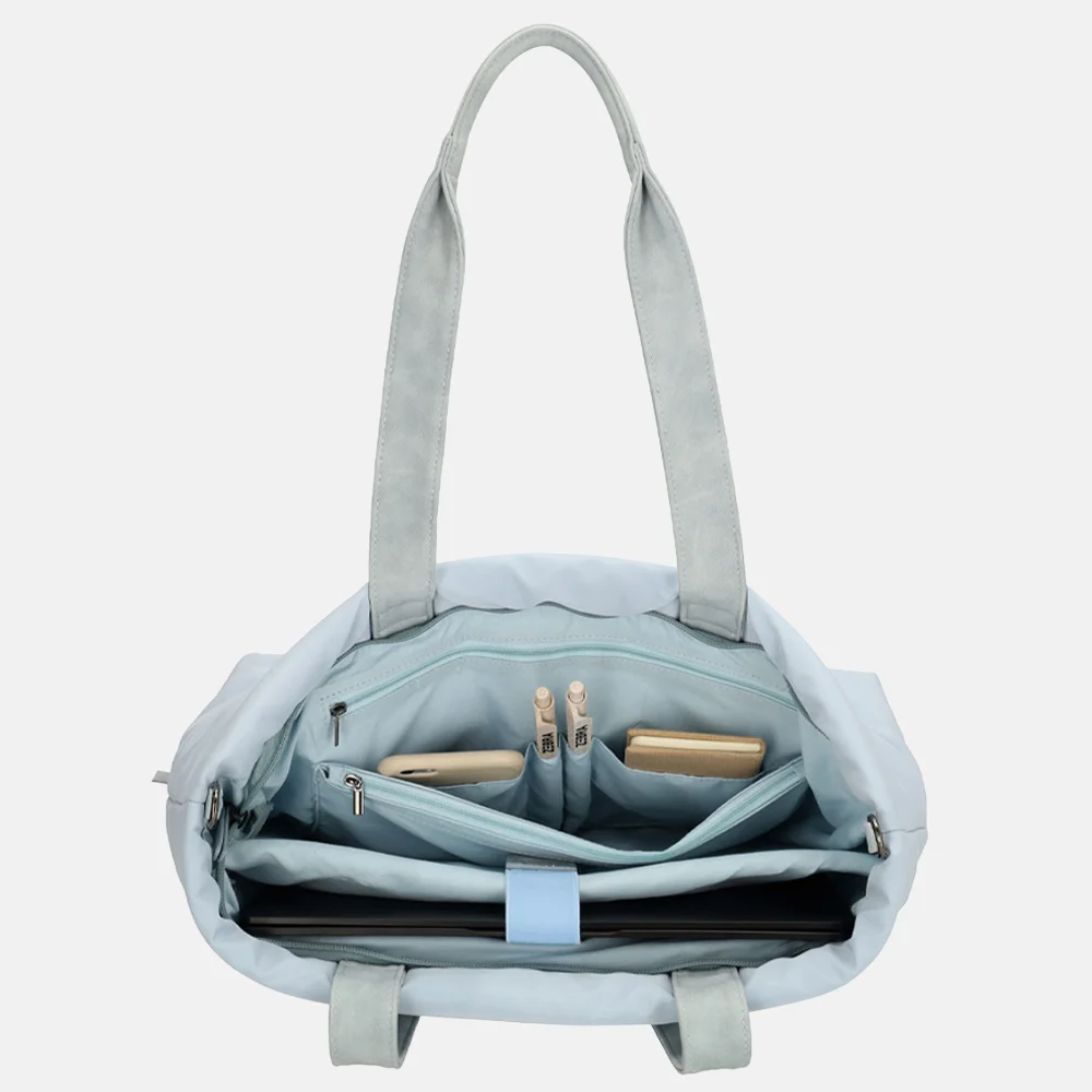 Zebra Trends Elske Puffy shopper lichtblauw bij Duifhuizen