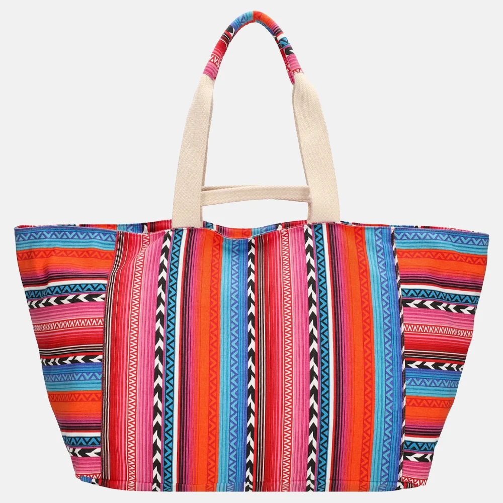 Zebra Trends strandtas multi fuchsia bij Duifhuizen