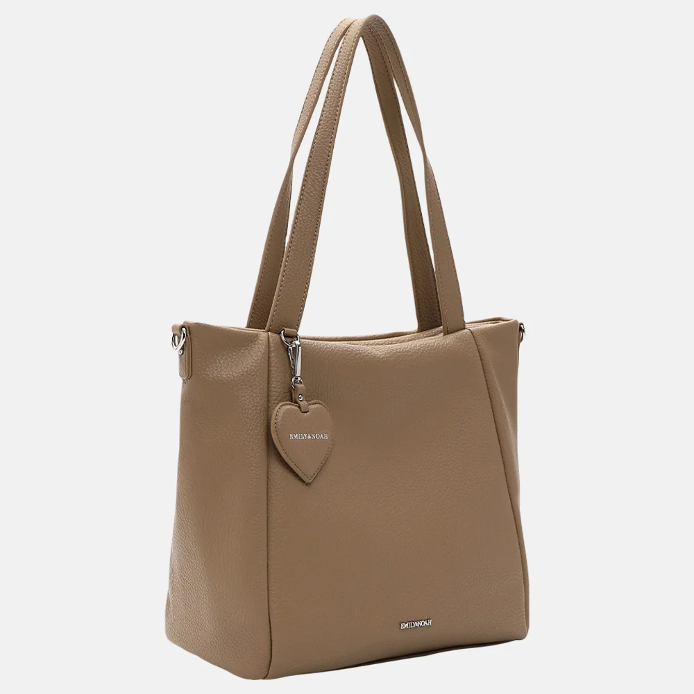 Emily & Noah Enie shopper taupe bij Duifhuizen