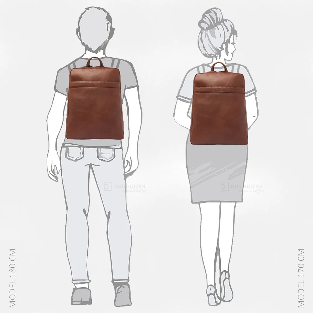 Castelijn en Beerens laptoprugzak 16.6 inch lichtbruin bij Duifhuizen