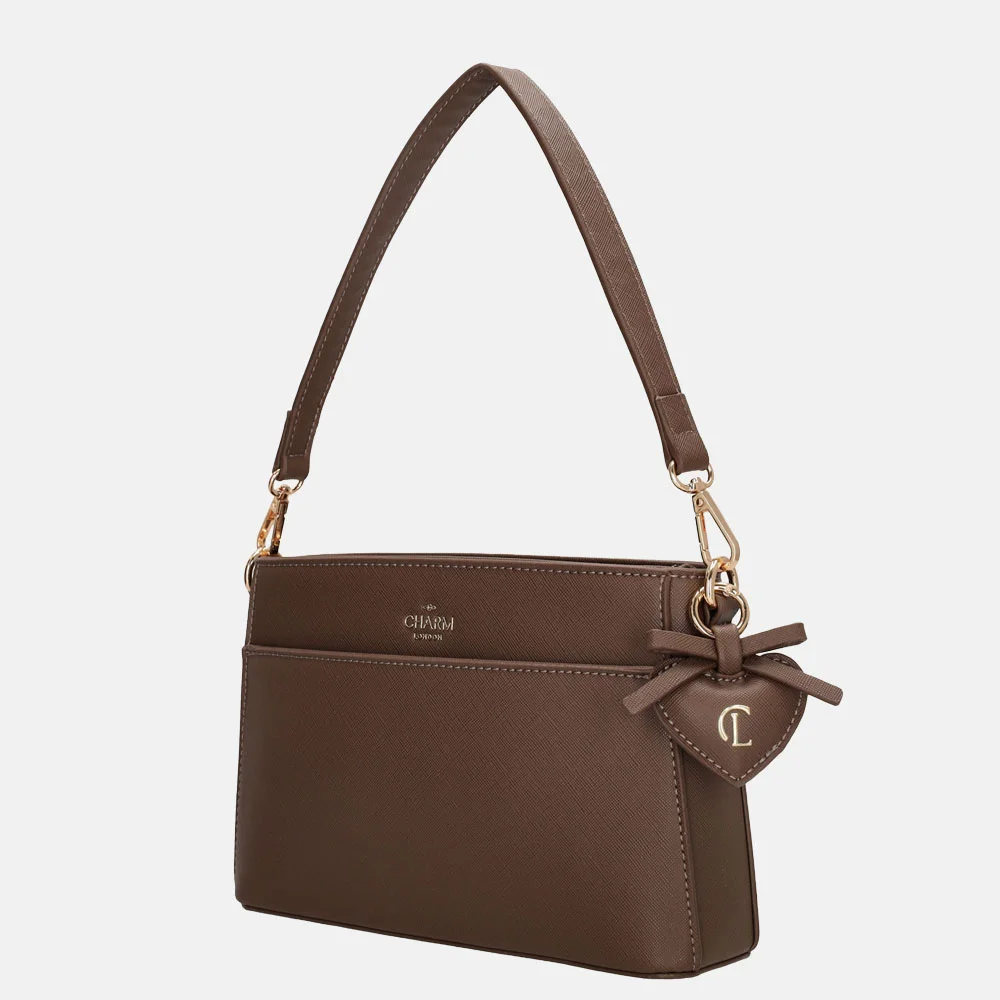 Charm London Cambridge crossbody tas mocca bij Duifhuizen