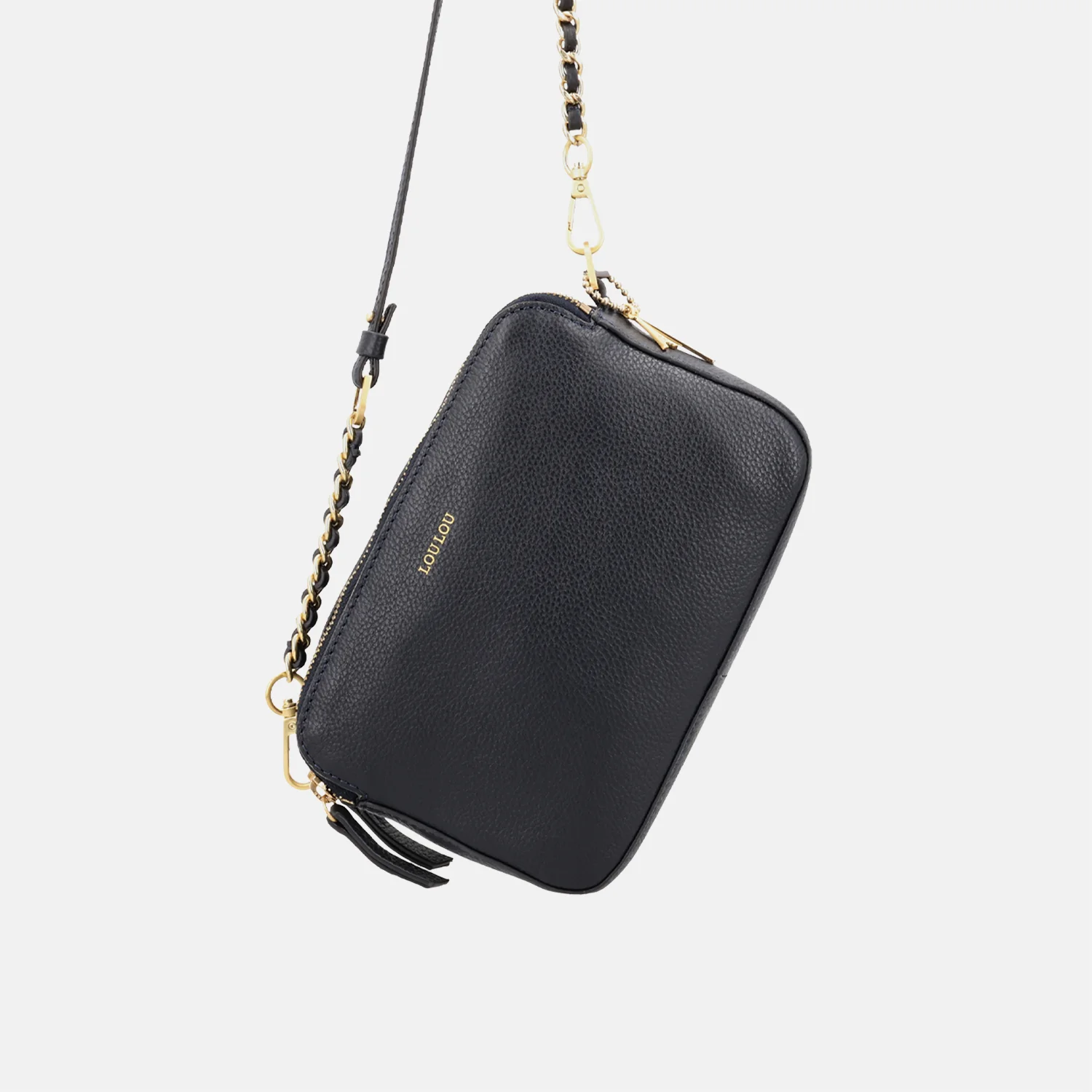 Loulou Essentiels Zoe crossbody tas dark navy bij Duifhuizen