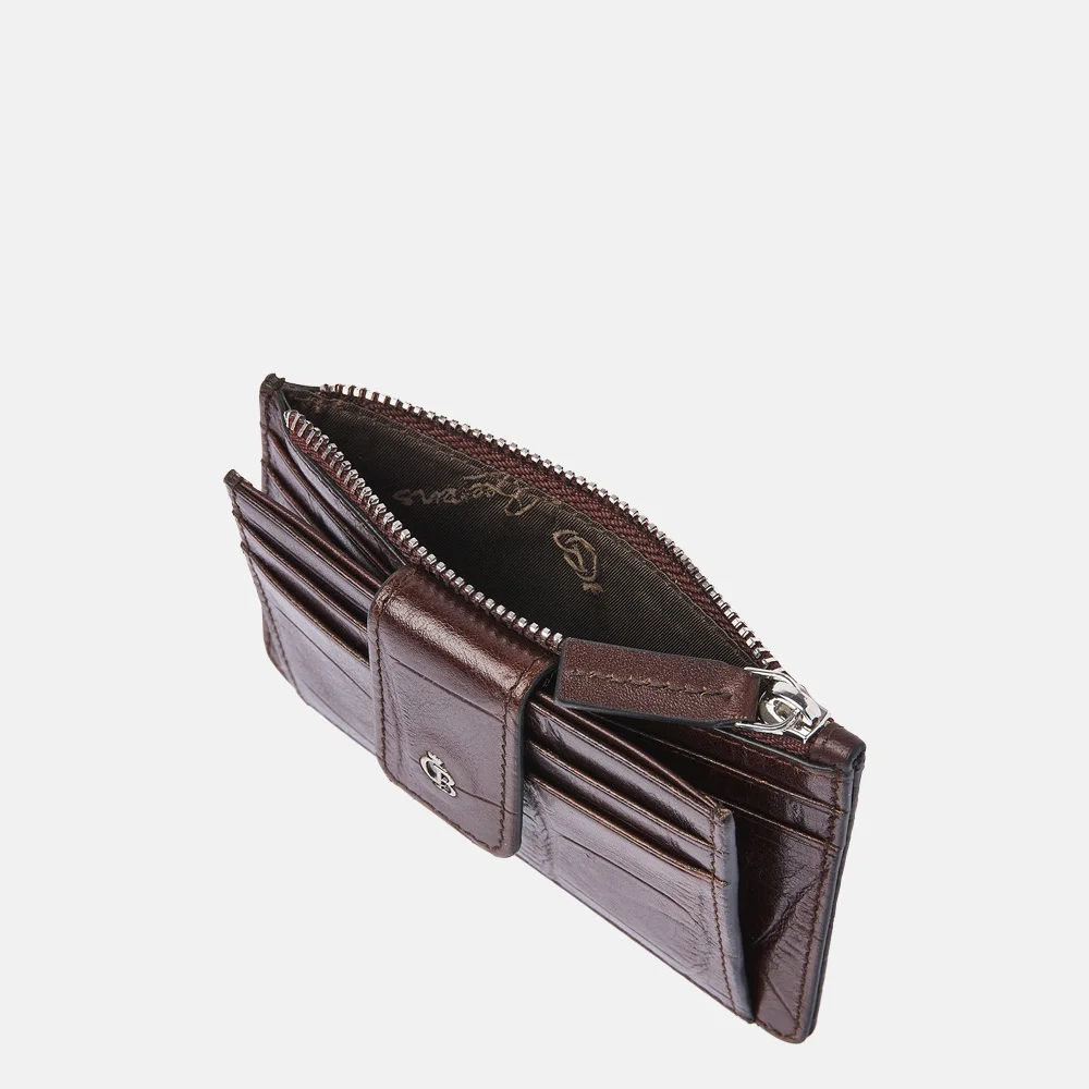 Castelijn en Beerens mini wallet pasjeshouder croco mocca bij Duifhuizen