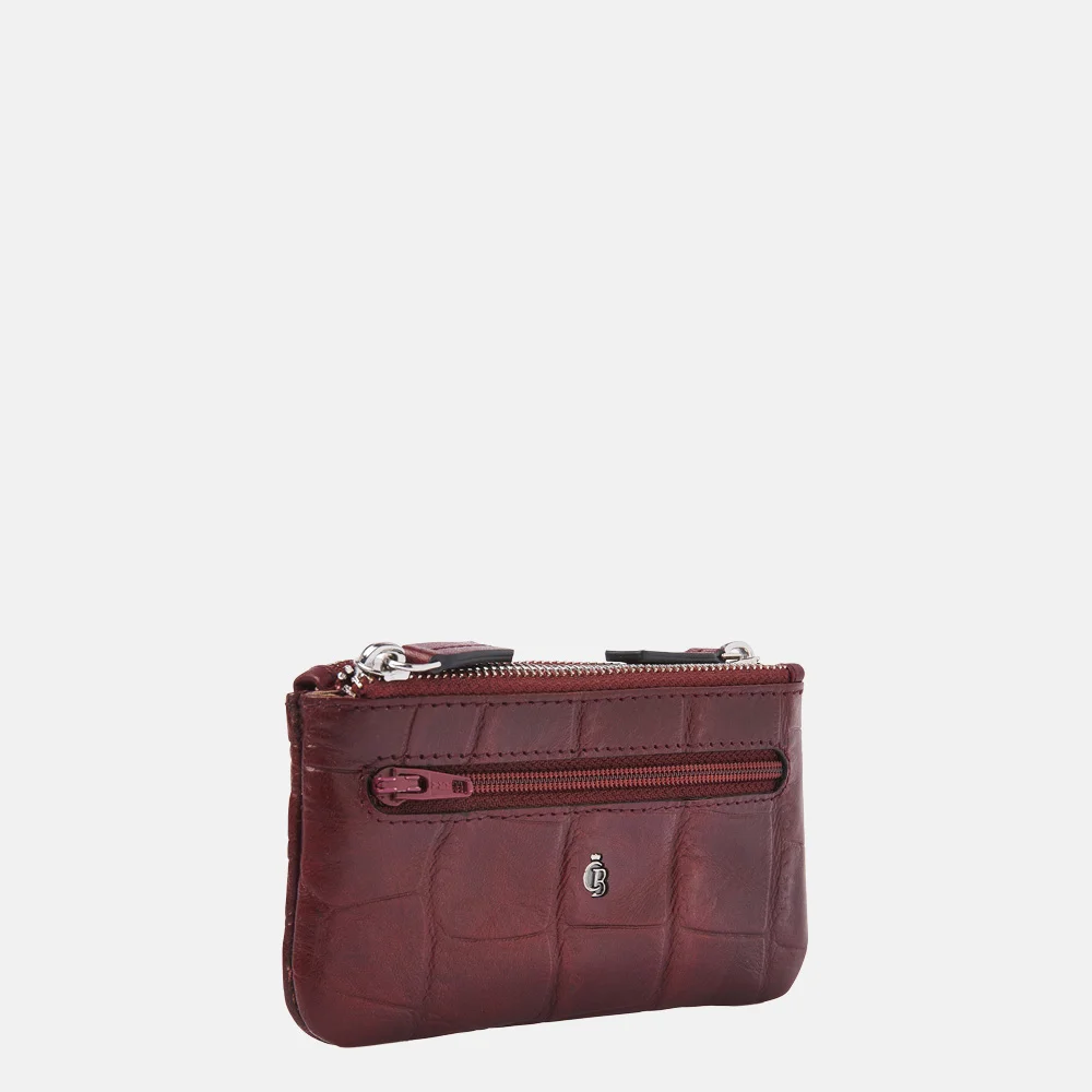 Castelijn en Beerens double zip sleuteletui croco rood bij Duifhuizen
