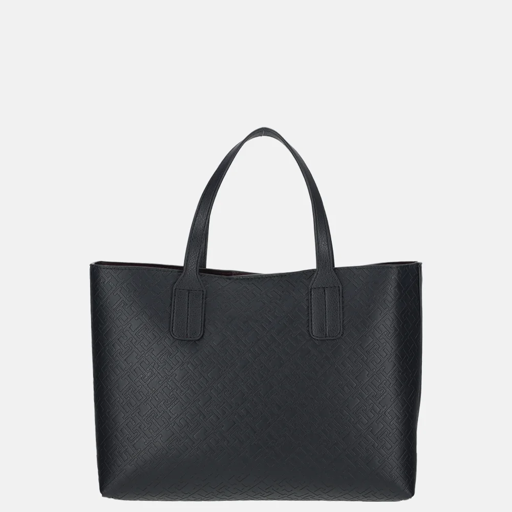 Tommy Hilfiger Icon mini tote handtas mono space blue bij Duifhuizen