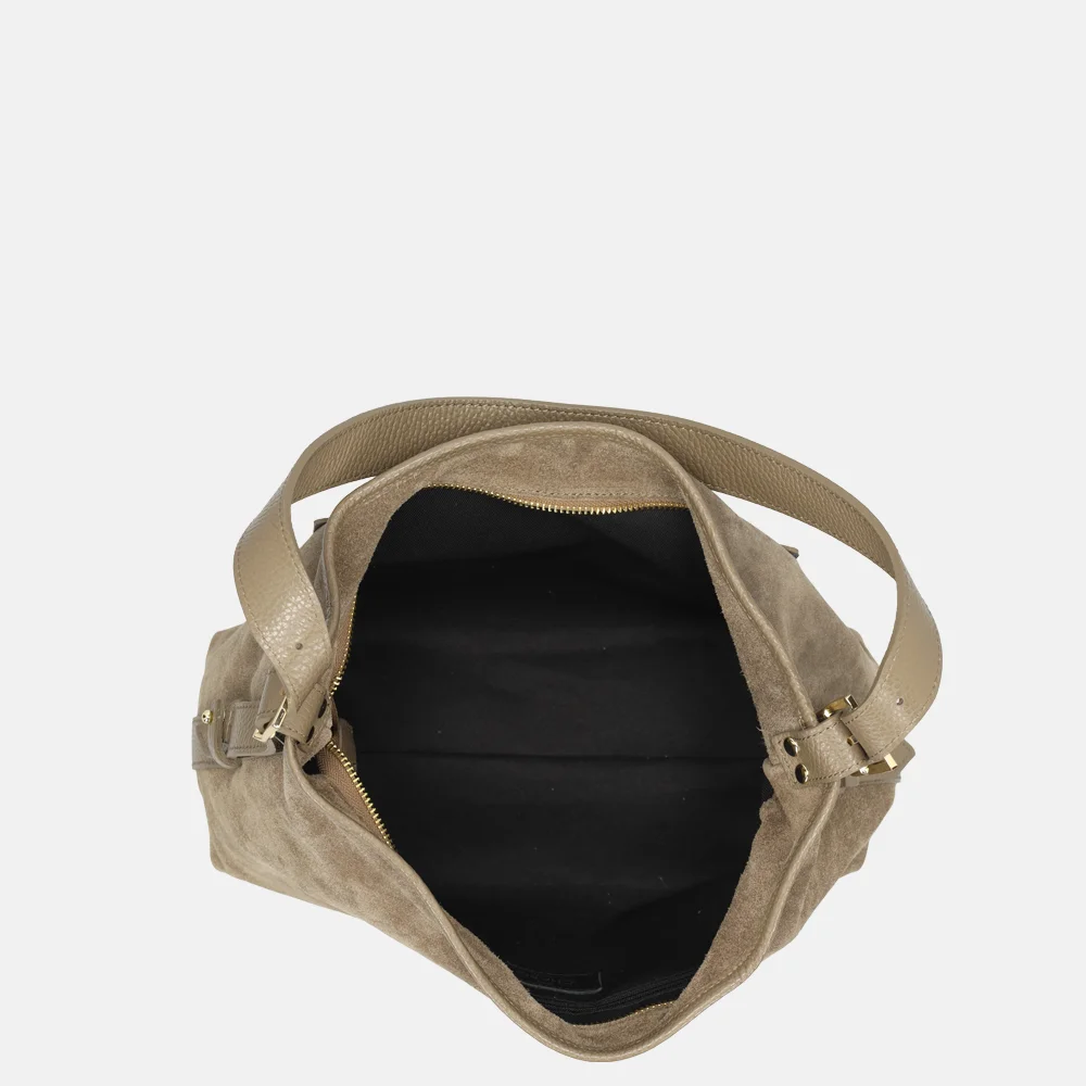 Charm London buideltas suede M darktaupe bij Duifhuizen