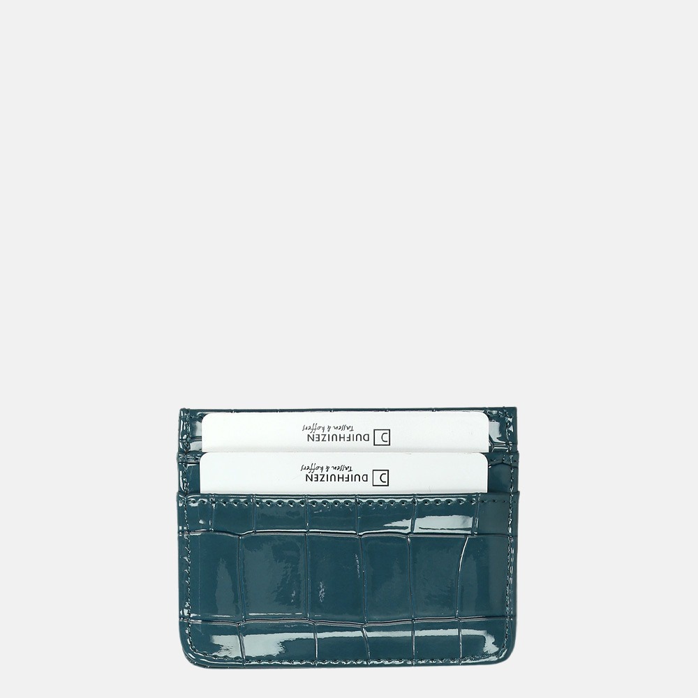 HVISK pasjeshouder croco dark blue bij Duifhuizen