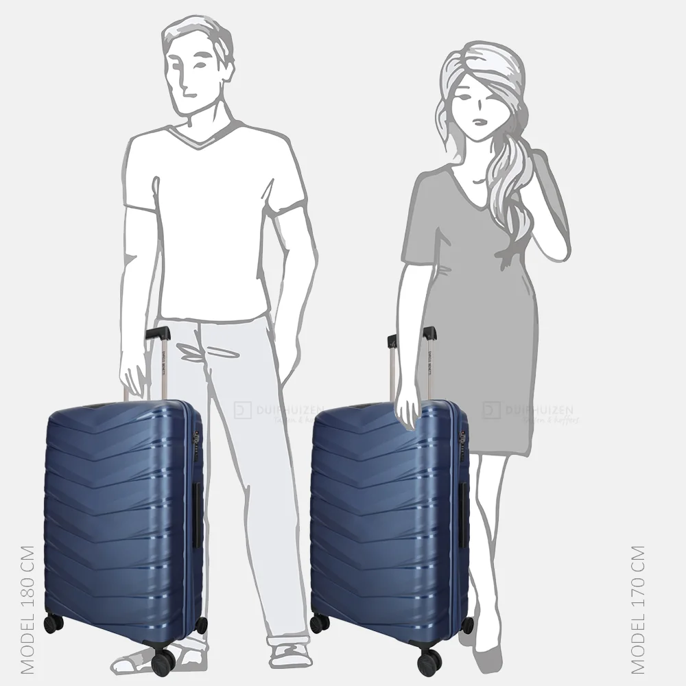 Enrico Benetti San Francisco reiskoffer 75 cm blauw bij Duifhuizen