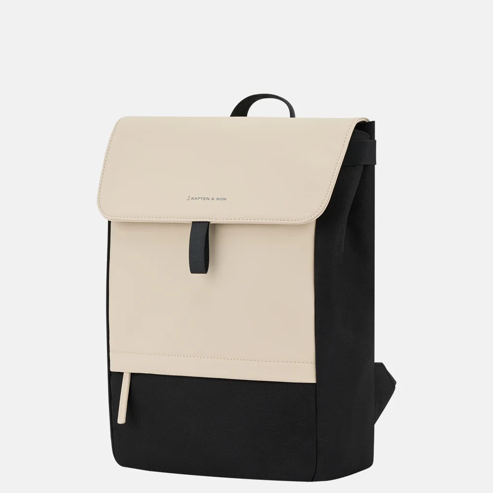 Kapten & Son Fyn Pro rugzak 15 inch cream black bij Duifhuizen