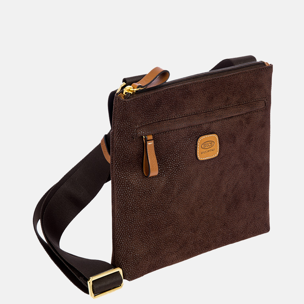 Bric's Life Emma schoudertas brown tabac bij Duifhuizen