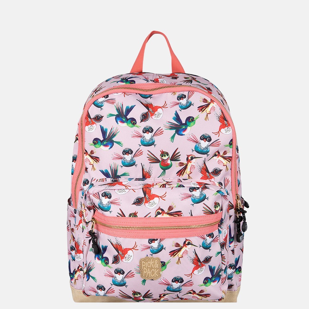 Pick & Pack Birds kinderrugzak L soft pink bij Duifhuizen
