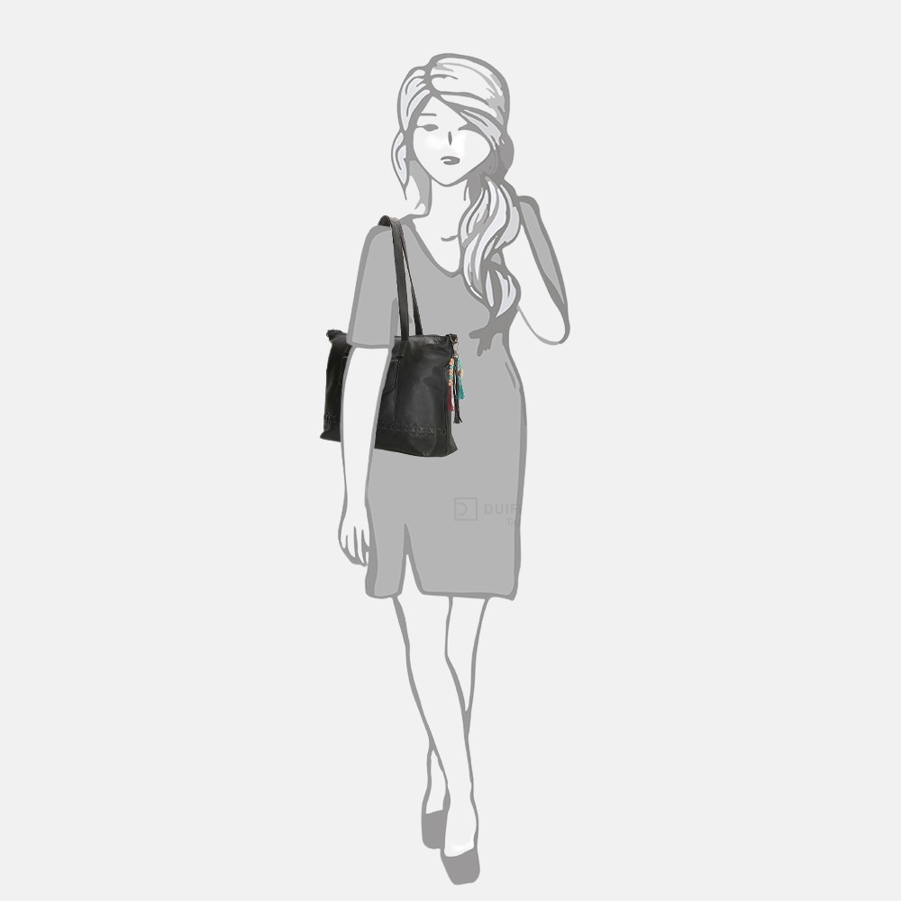 Micmacbags Friendship shopper black bij Duifhuizen