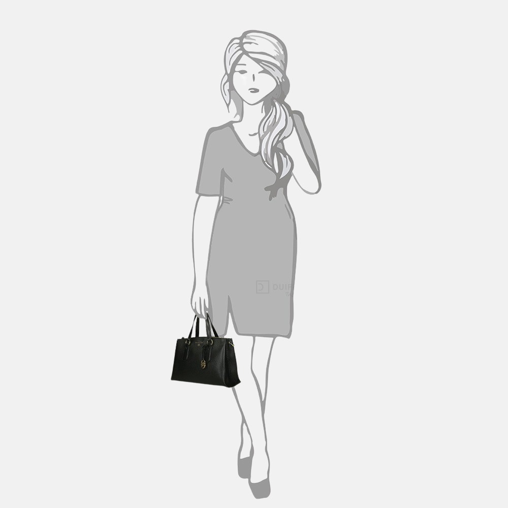 Michael Kors Emma Satchel handtas M black bij Duifhuizen