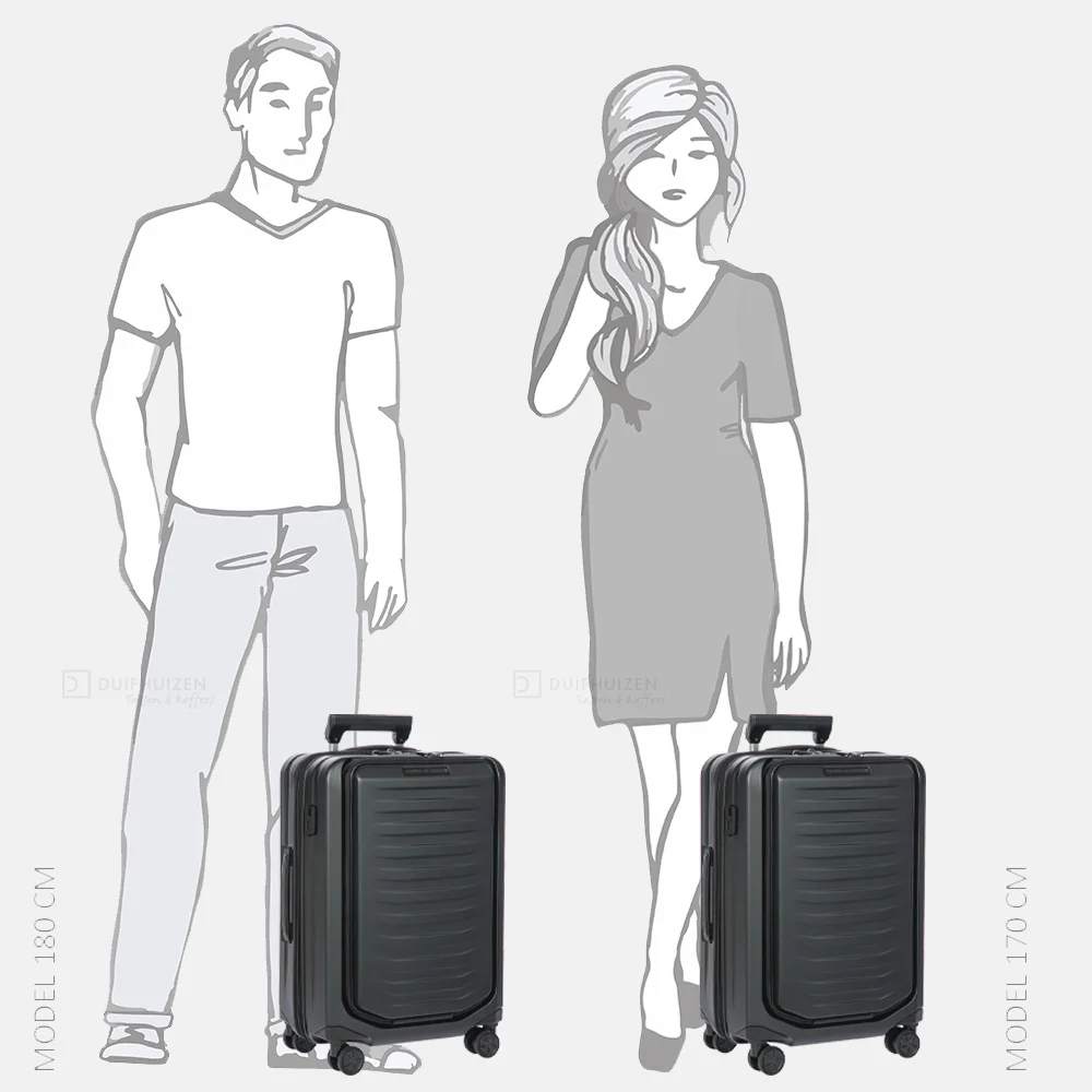 Porsche Design Roadster handbagage koffer 55 cm black matt bij Duifhuizen