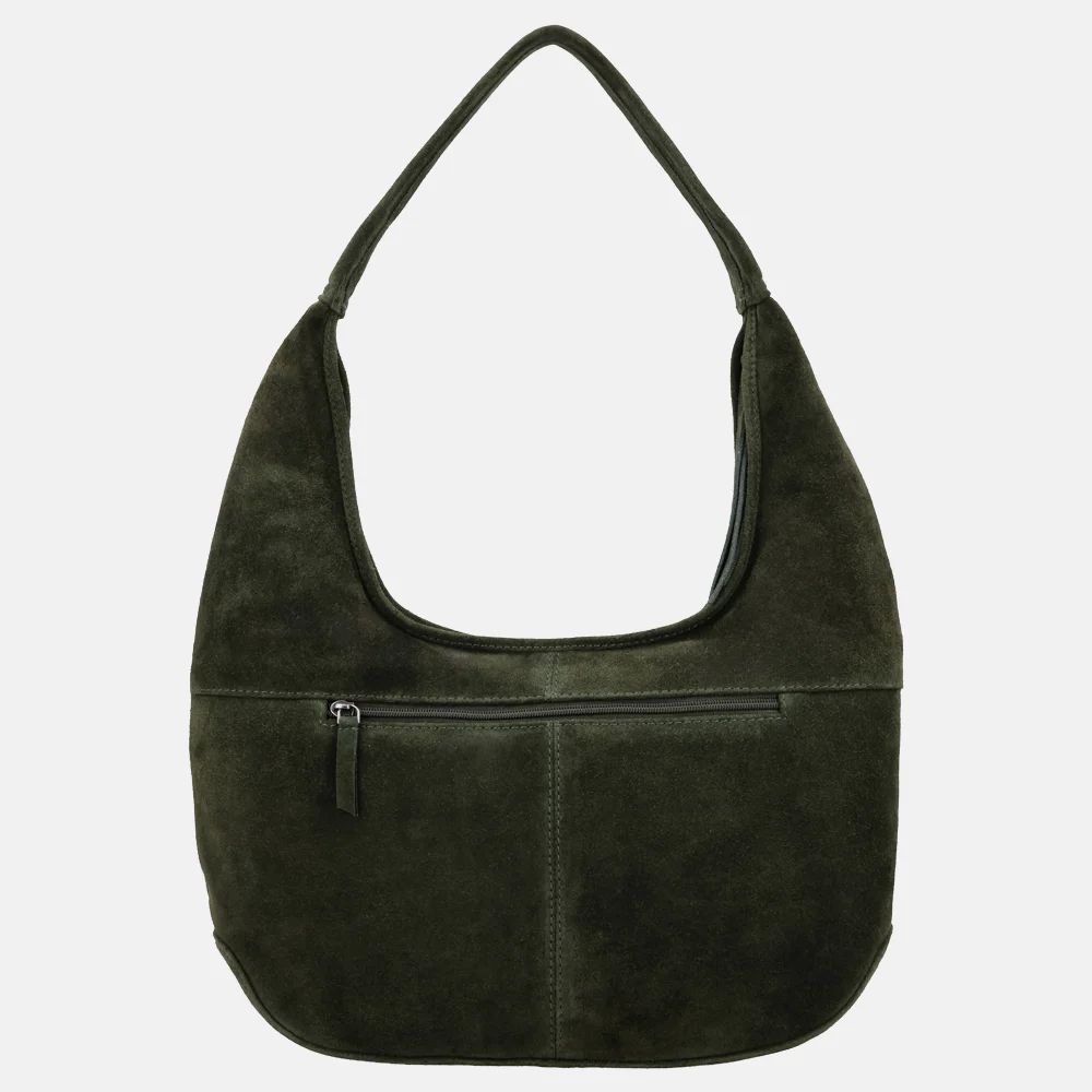 Hide & Stitches Brazos buideltas suede olijfgroen bij Duifhuizen