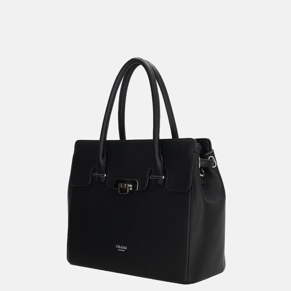 Charm London Soho handtas classic L zwart bij Duifhuizen