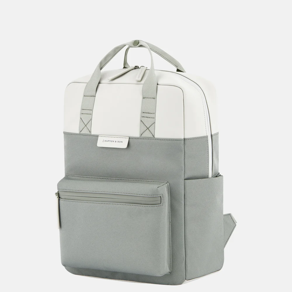 Kapten & Son Bergen Pro rugzak muted sage  bij Duifhuizen