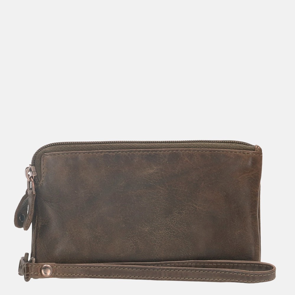 Old West Paint Rock portemonnee olive bij Duifhuizen