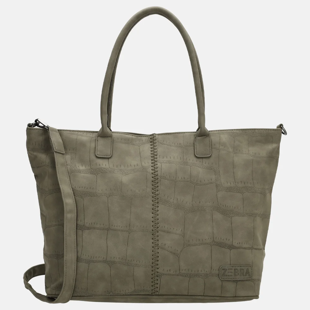 Zebra Trends Mirjam shopper olijfgroen