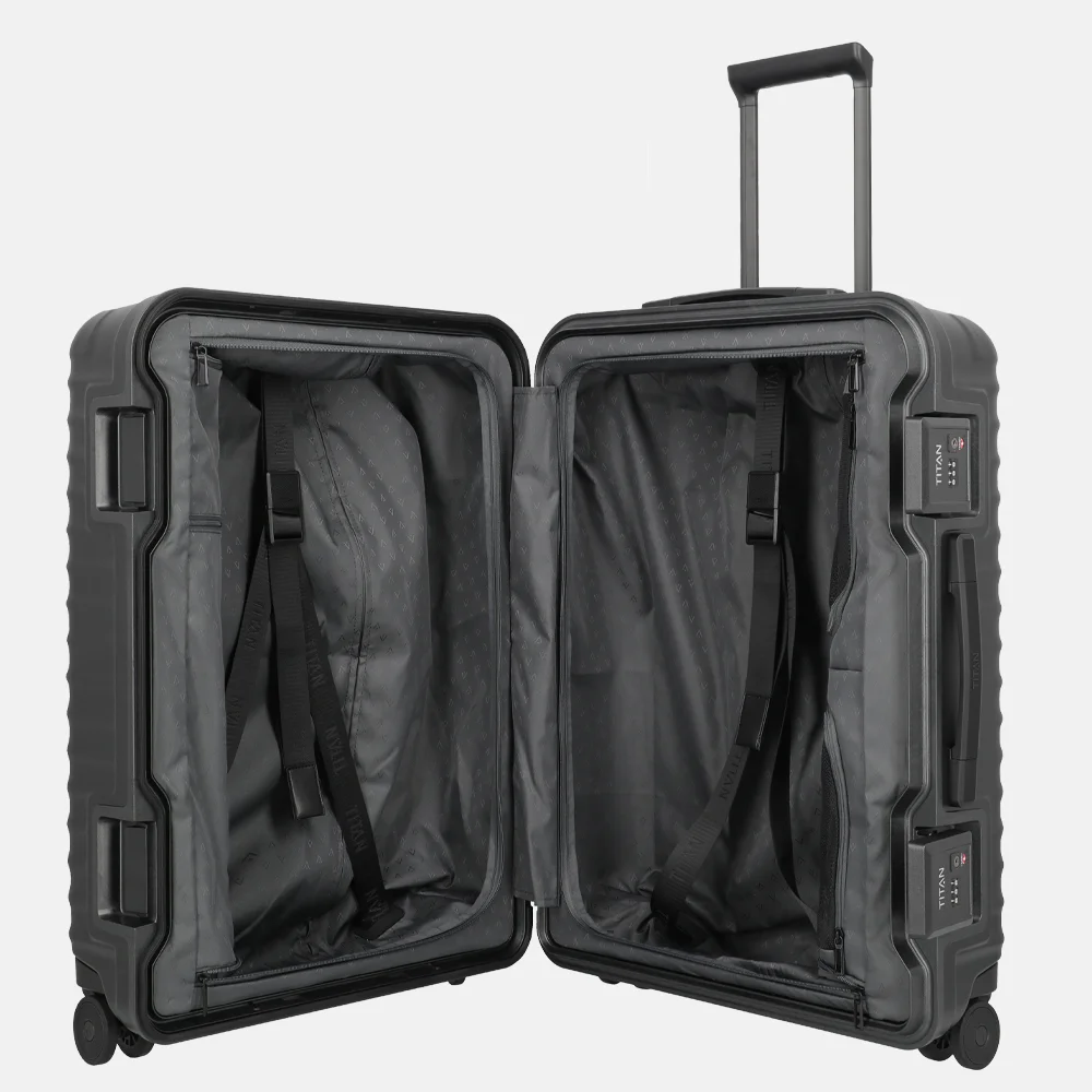 Titan Overseas reiskoffer 69 cm nightshade black bij Duifhuizen