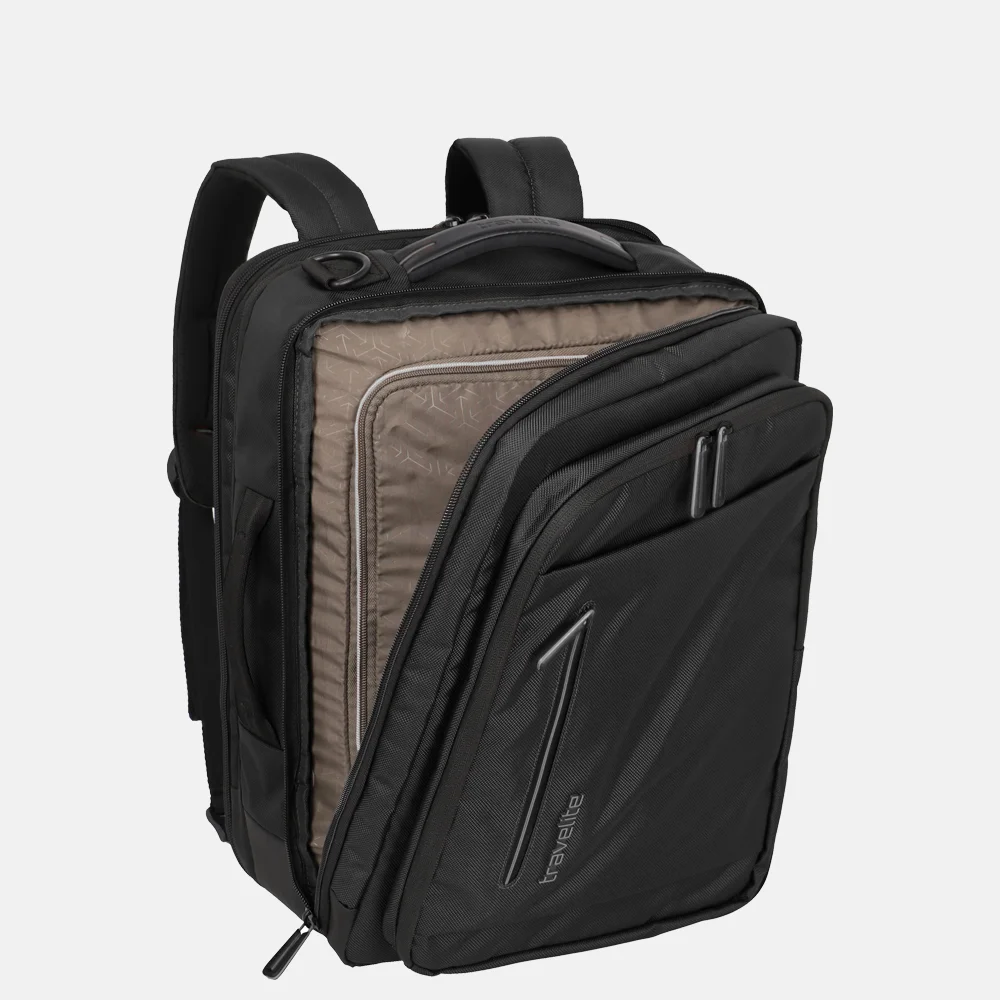 Travelite Crosslite 5.0 underseater rugzak black bij Duifhuizen